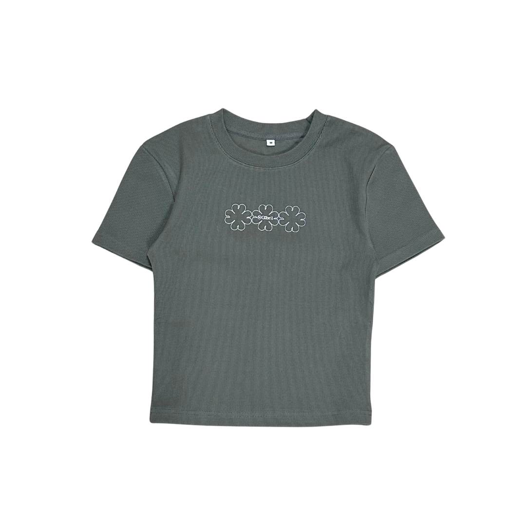 4HEART WMNS GREY RIB T